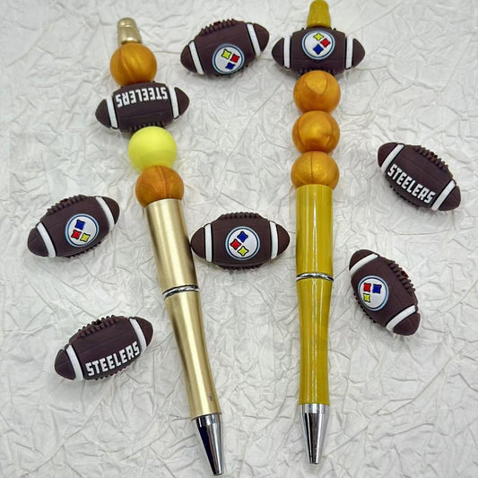 America Football Pittsburgh Football 3D USA Silicone Focal Beads