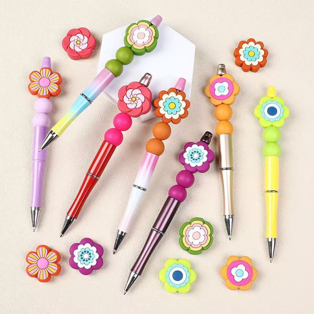 Colorful Flowers Mini Cute Series Silicone Focal Beads