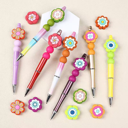 Colorful Flowers Mini Cute Series Silicone Focal Beads