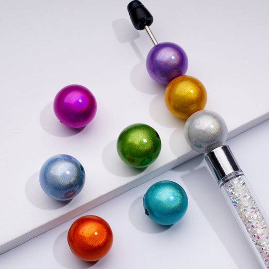Glossy Multi-Color Shiny Round Acrylic Beads, 16MM