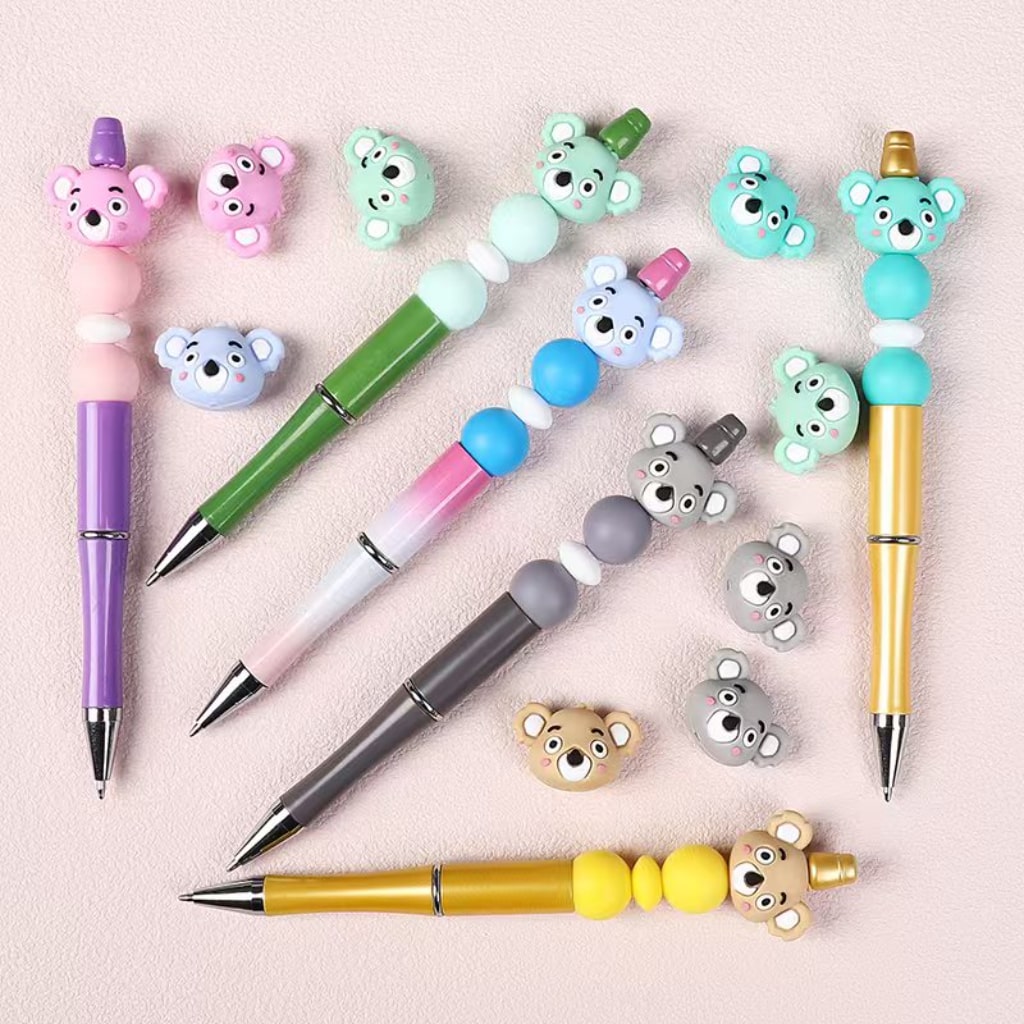 3D Naughty Cute Koala Head Silicone Focal Beads