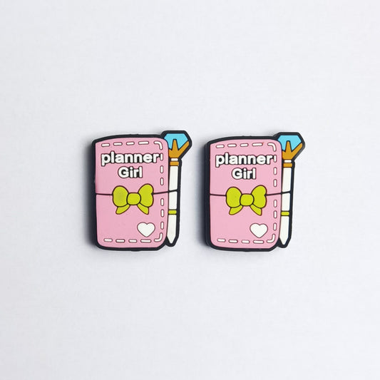 Radiant Pink Notebook Planner Beads – Luminous Silicone Charm for Creative Designs