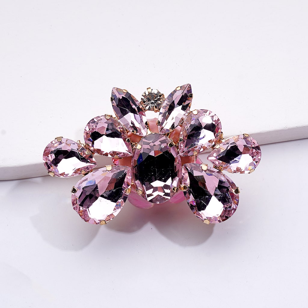 Fancy Gold Alloy Brooch & Earrings with Shiny Rhinestones Cute Butterflies Hearts Clay Beads, Around 55*38MM