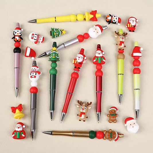 3D Elk Bell Hat Father Christmas Gift Christmas Series Silicone Focal Beads