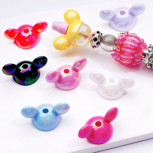 Cartoon Mouse Hat Acrylic Bead Caps Random Assorted Mix