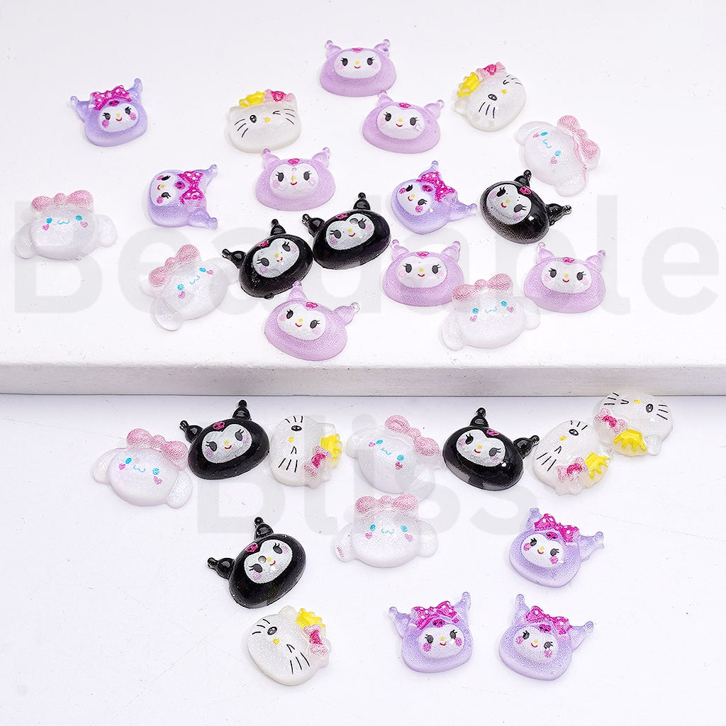 DIY Mini Adorable Character Series for Beads Jewelry Accessories, Random Mix
