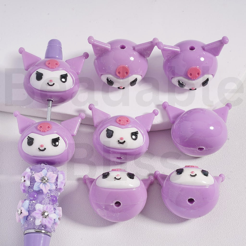 Vivid Cute Adorable Character Acrylic Beads, Around 32*25MM