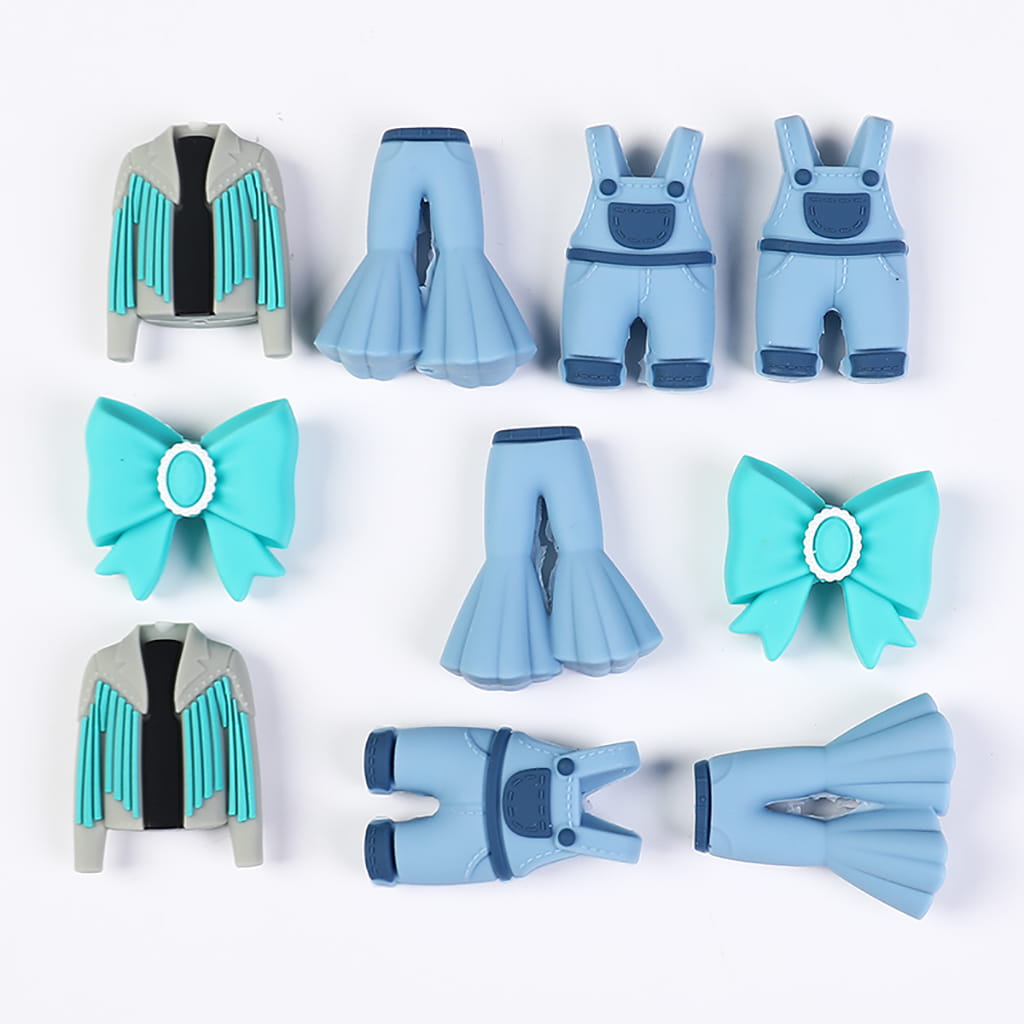 3D Spring & Autumn Clothing Shapes Silicone Focal Beads