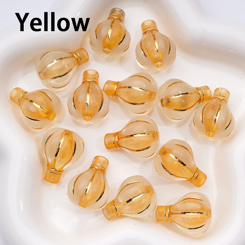 Hot Air Balloon-Shaped Acrylic Beads Clear Multi-Color Design with Shiny Stripes, Approx 24×19MM, Random Mix