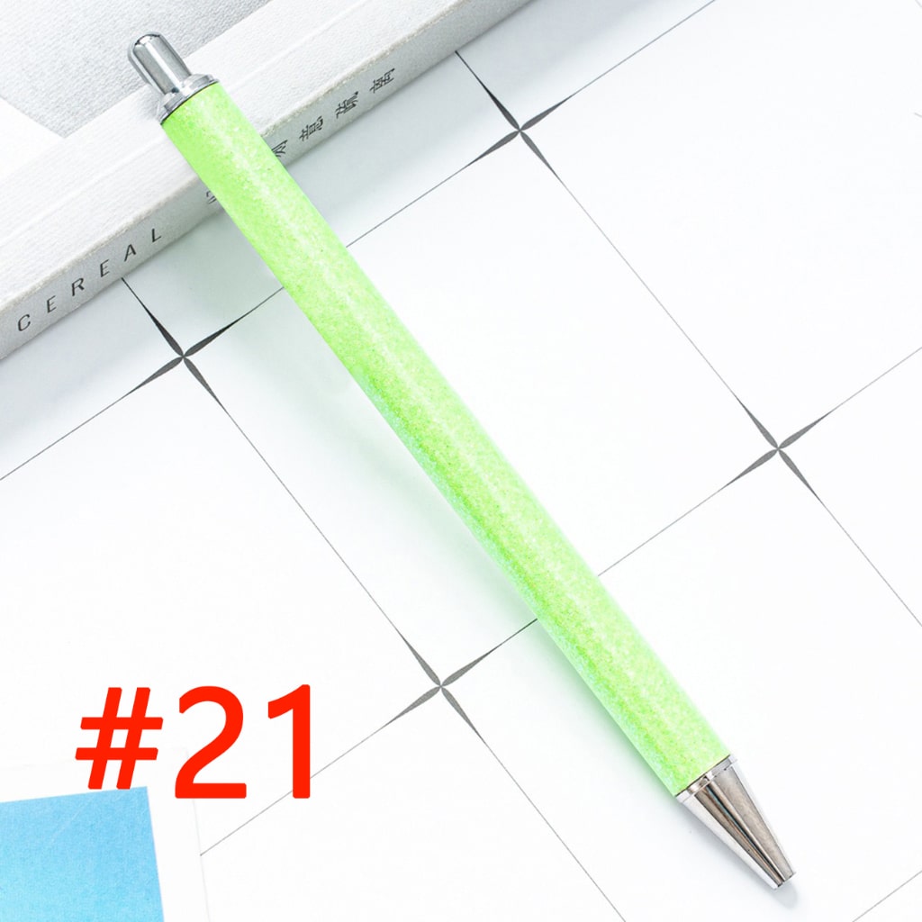 Sublimation Ballpoint Pen, Push Ballpoint Pen with Glitter Effect in Gold Color