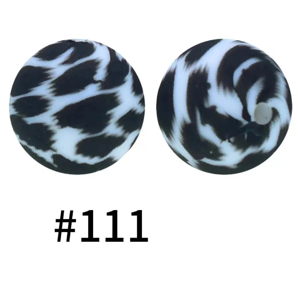 Printed Silicone Beads 15 mm