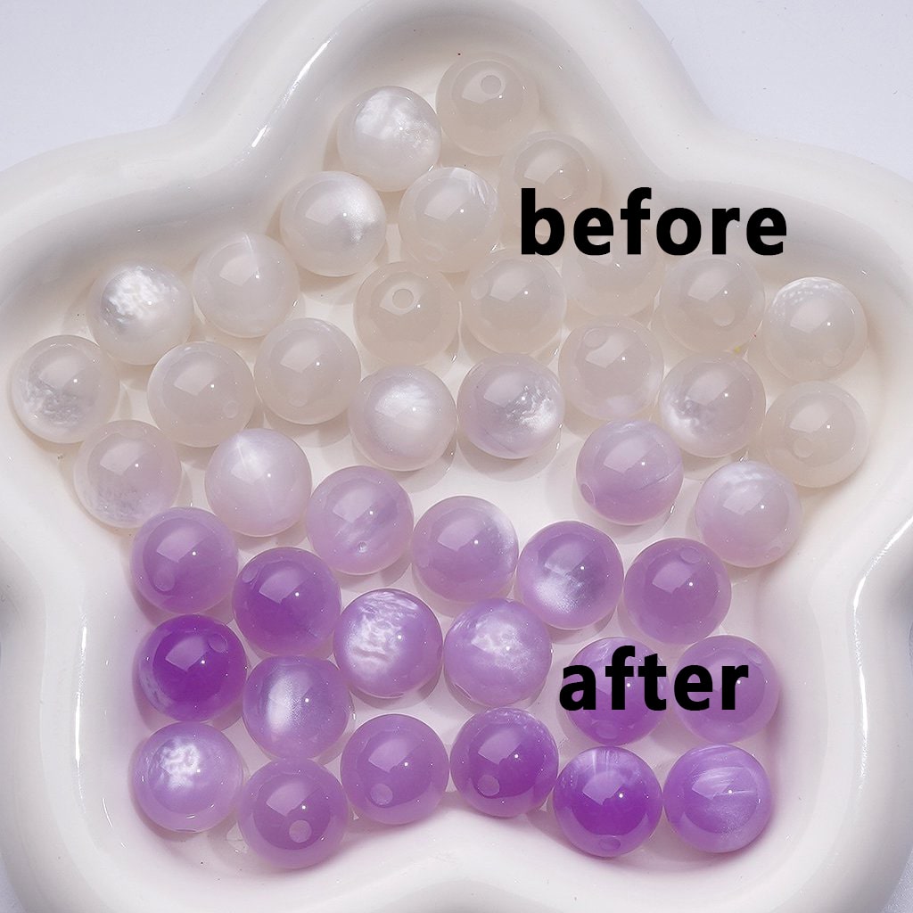 Dynamic Light-Responsive Round Acrylic Beads with Color-Changing Effect, 14MM