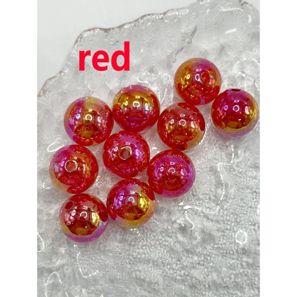 UV Finish Various Colors Crackle Acrylic Beads 16 mm