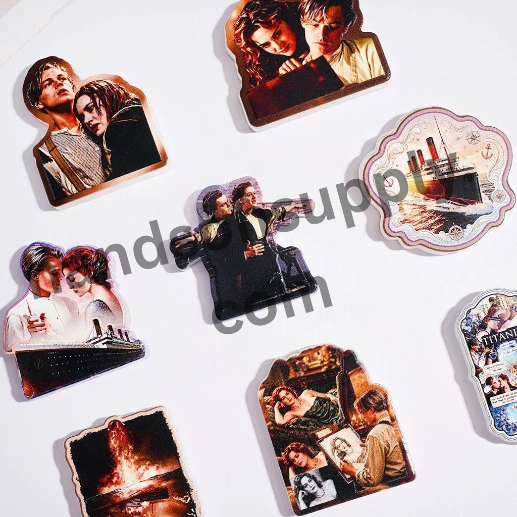 Timeless Ocean Liner Romantic Love Movie Series Acrylic Beads, Random Mix