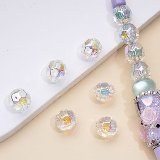 Disco Clear UV Coating Acrylic Beads, Random Mix, 12MM