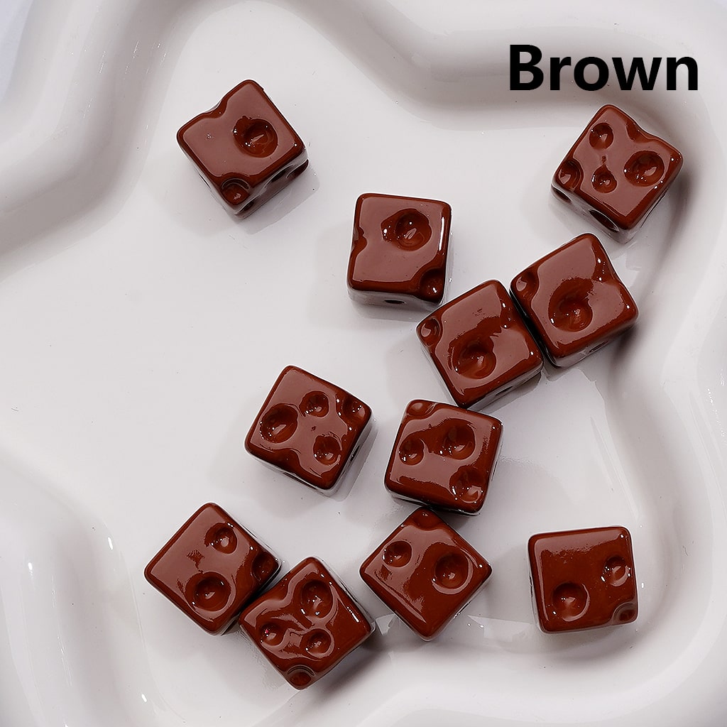 Cheese Cube Square Acrylic Beads Solid Color 14MM (Single Color is available for 200pcs Whole bag)