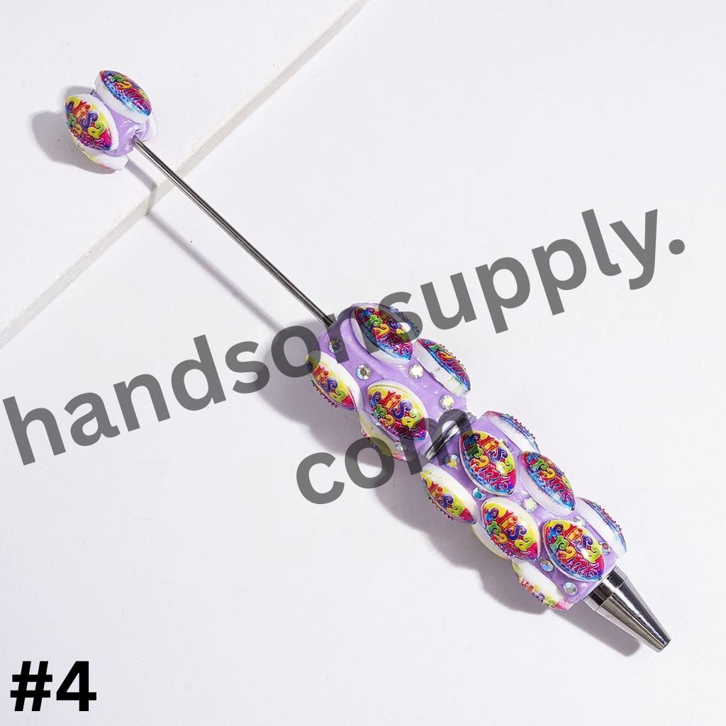 Vibrant Animal Character Series with Sparkling AB Rhinestones Beadable Clay Pen