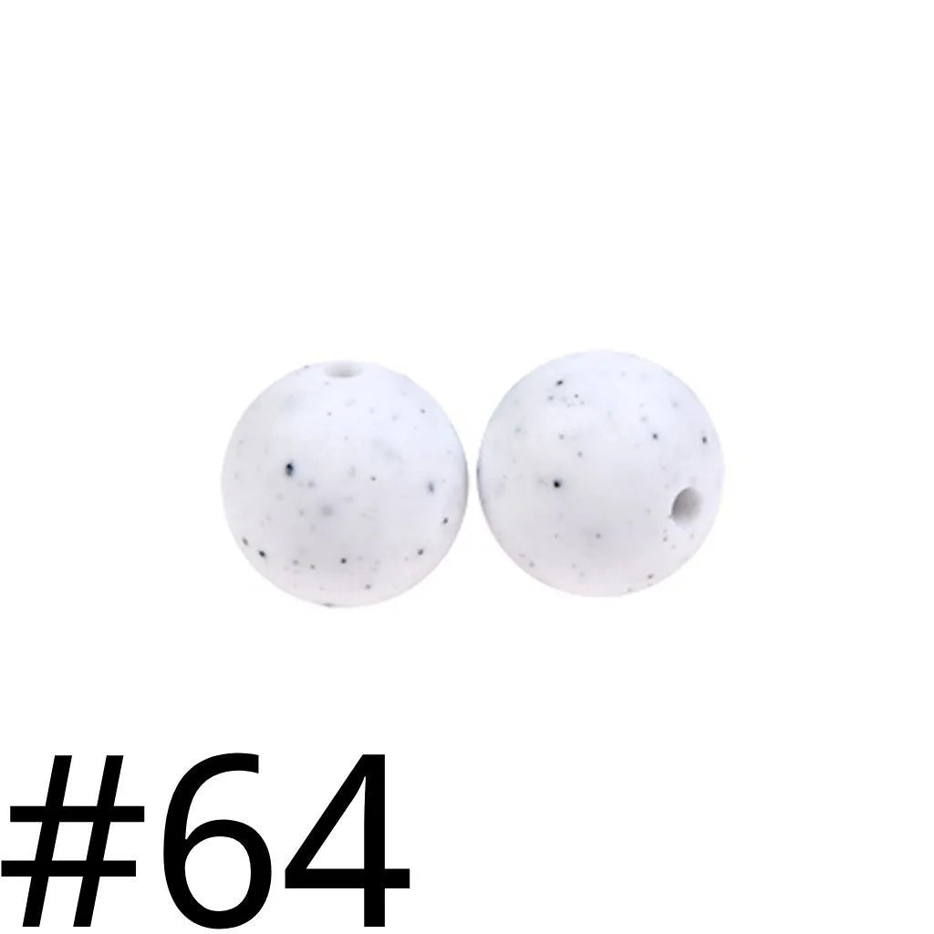 Silicone Beads, Solid Colors, 15 mm