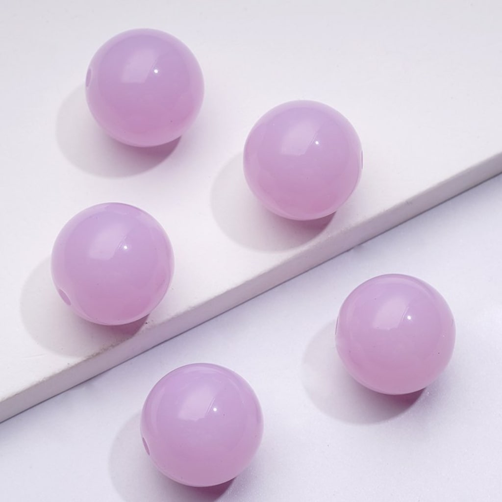 Candy Color Glossy Jelly Round Acrylic Beads, 16MM