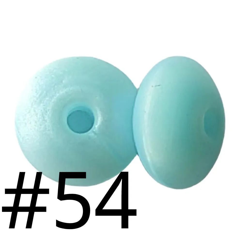 Lentil Silicone Beads Spacers Saucers 12mm