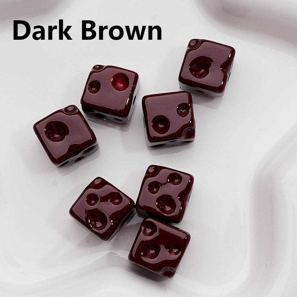 Cheese Cube Square Acrylic Beads Solid Color 14MM (Single Color is available for 200pcs Whole bag)