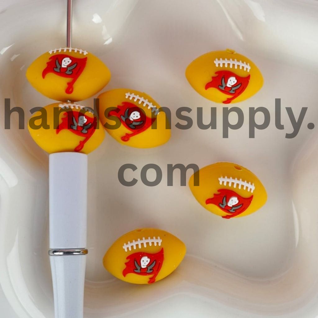 3D USA America Football Teams Silicone Focal Beads