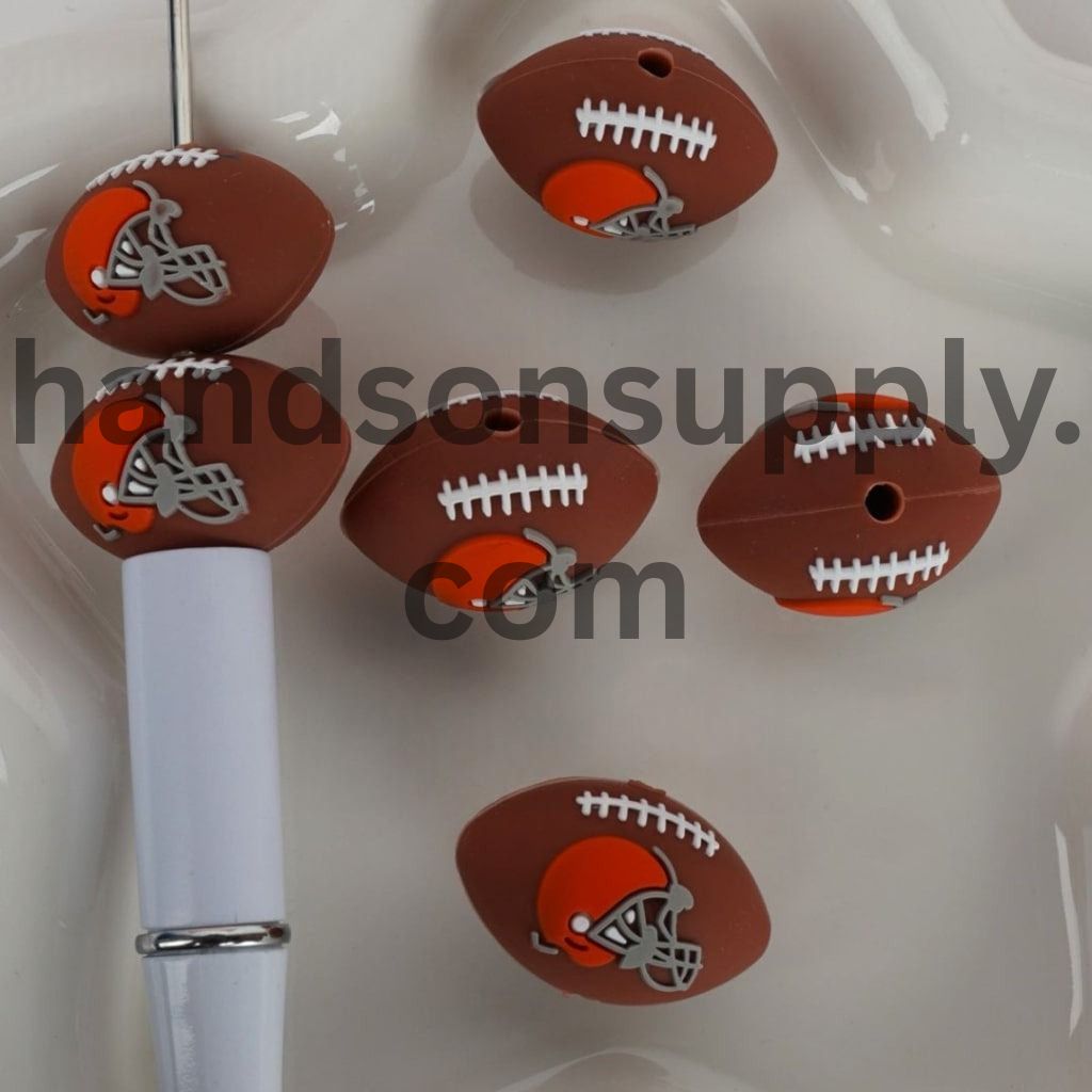 3D USA America Football Teams Silicone Focal Beads