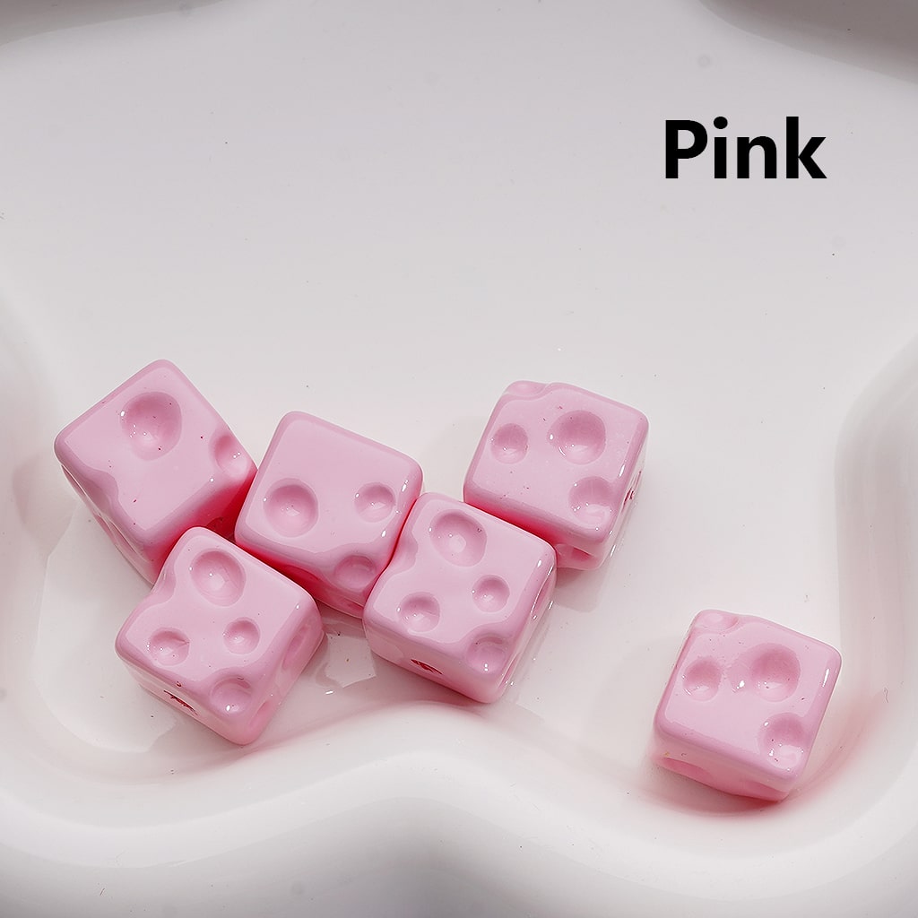 Cheese Cube Square Acrylic Beads Solid Color 14MM (Single Color is available for 200pcs Whole bag)