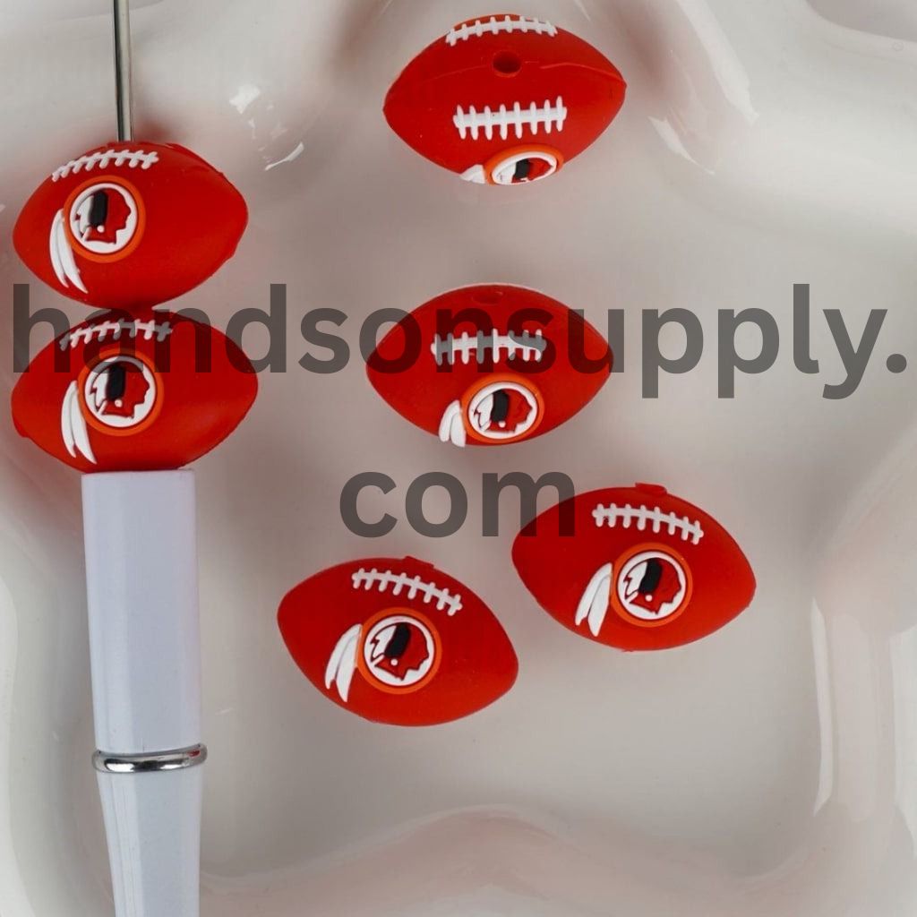 3D USA America Football Teams Silicone Focal Beads