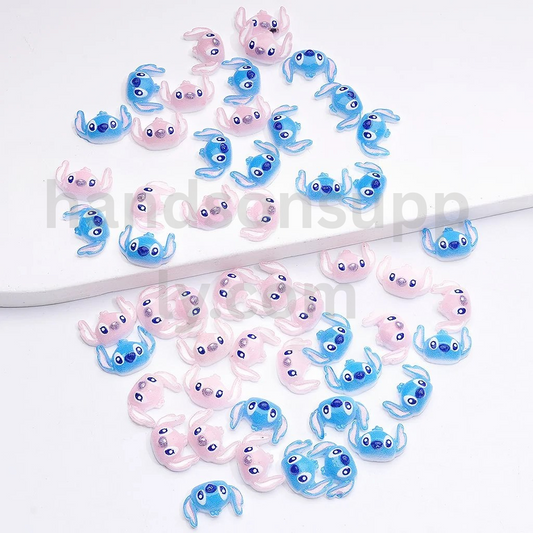 Mini Blue Monster Design for DIY Jewelry Accessories Silicone Beads