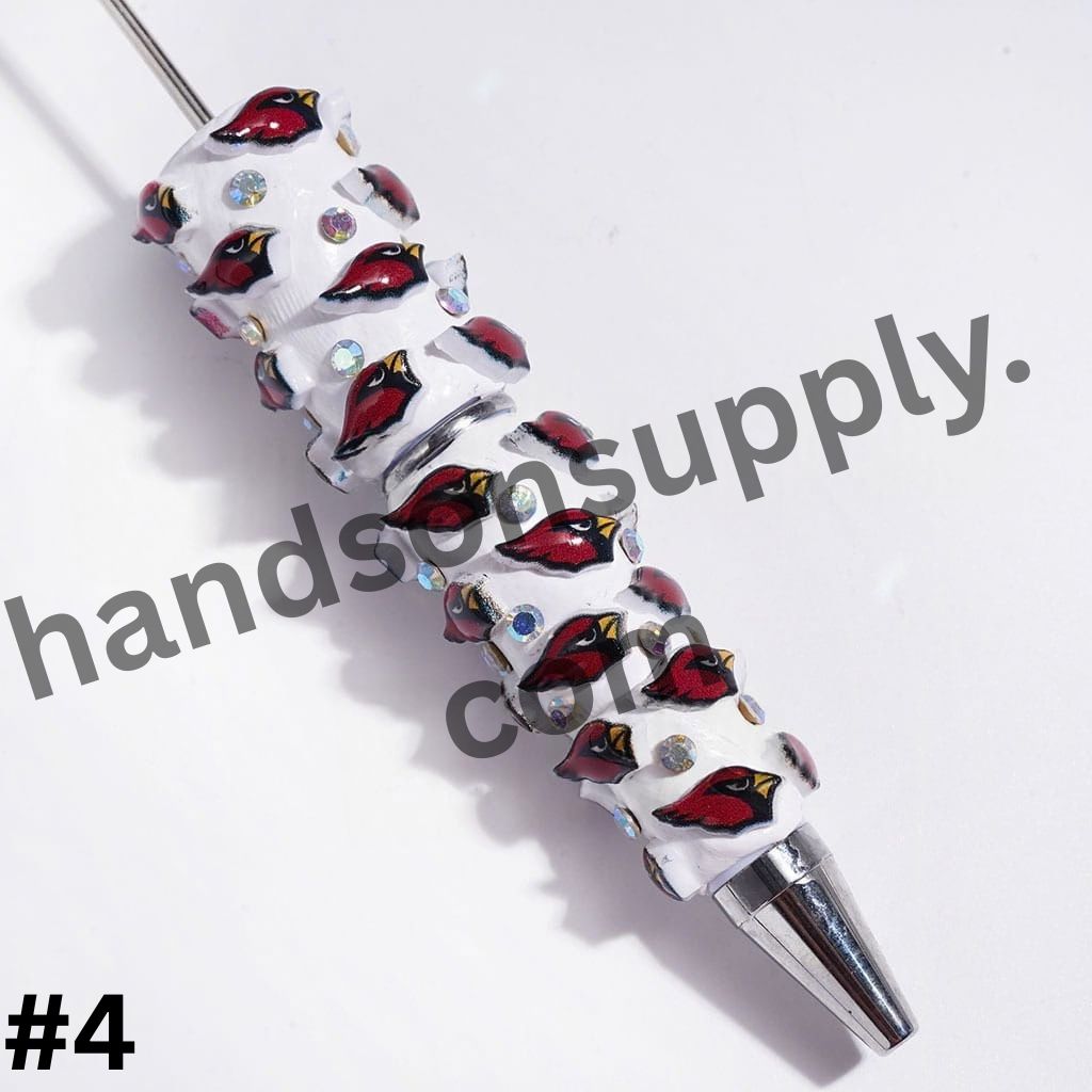 NY American Football Baseball Team Designs with Sparkling AB Rhinestones Beadable Clay Pens