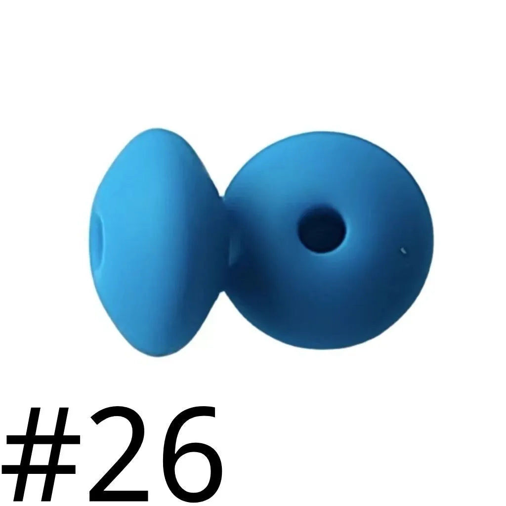 Silicone Lentil Beads Spacers 12mm
