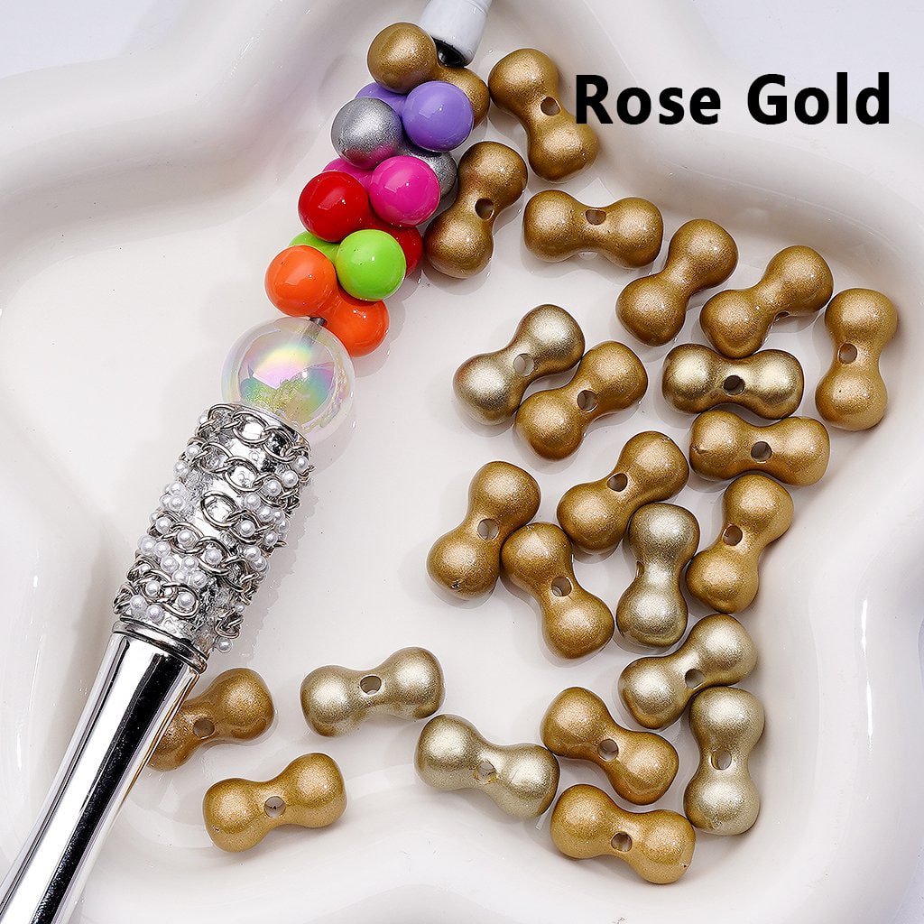 Mini Bone-Shaped Acrylic Beads Assorted Colors, 8*16MM