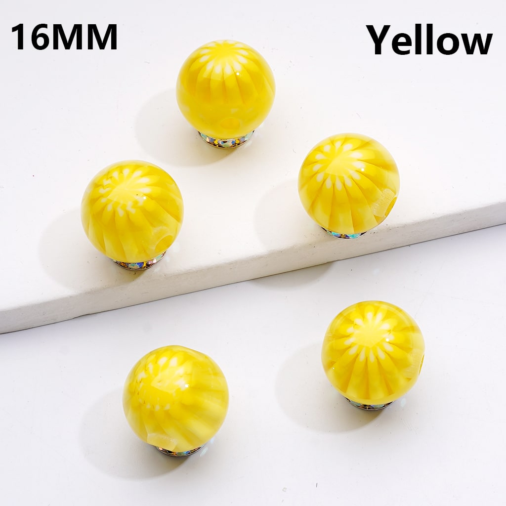 Chrysanthemum Stripe Round Beads Multi-Color Round 16MM Acrylic Beads (Single Color is only available for 200pcs(whole bag))