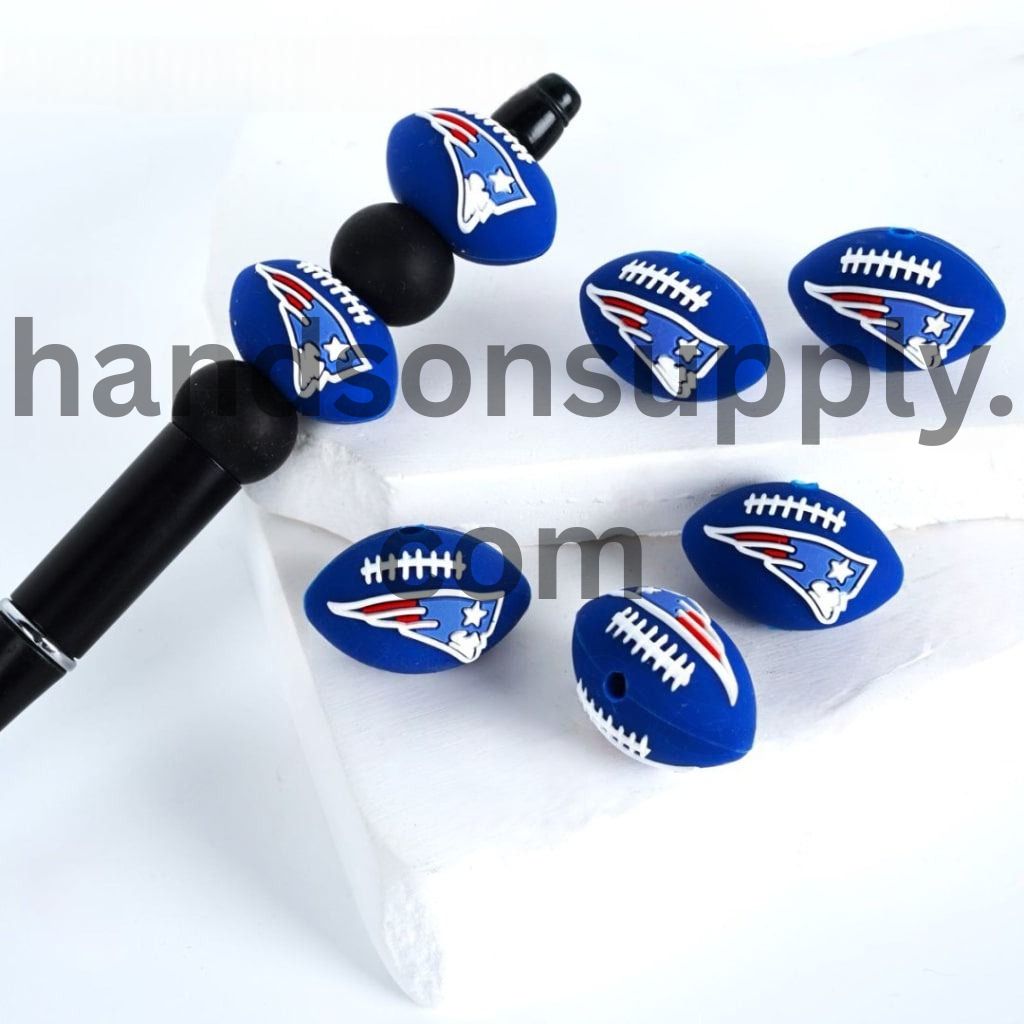 3D USA America Football Teams Silicone Focal Beads