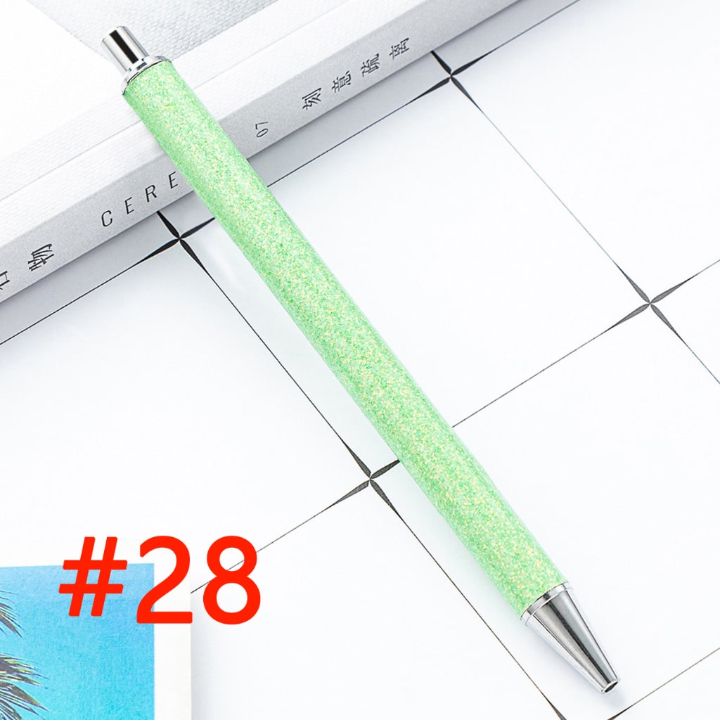 Sublimation Ballpoint Pen, Push Ballpoint Pen with Glitter Effect in Gold Color