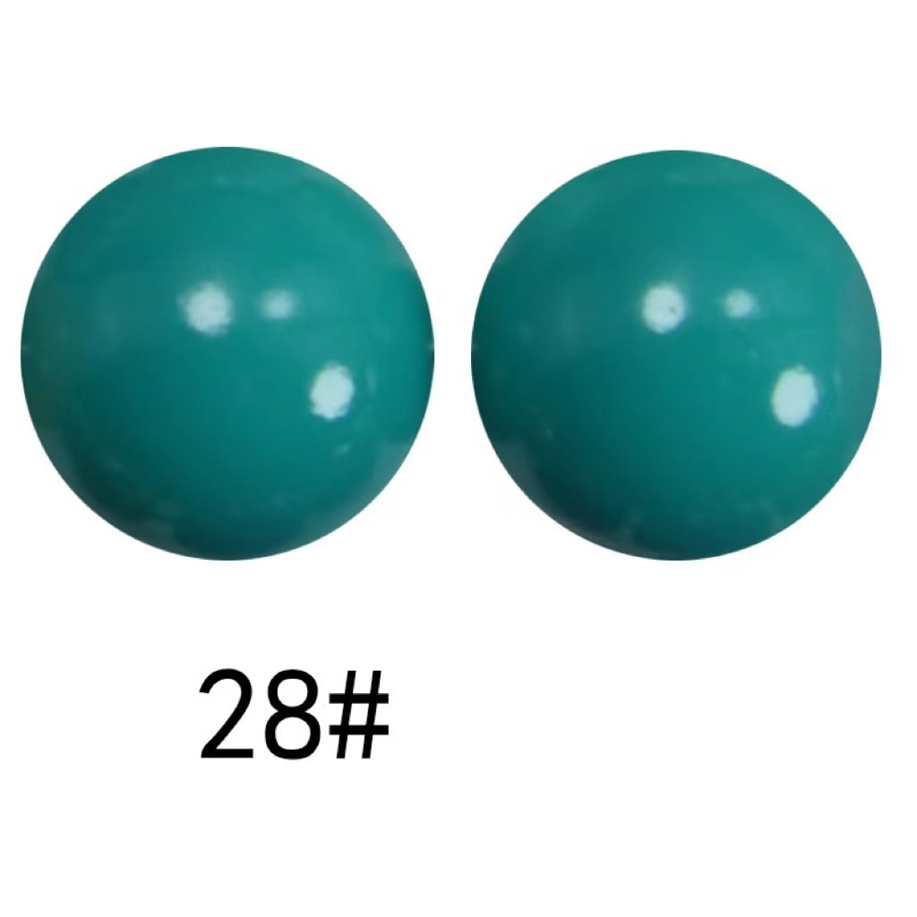 Opal Extra Glossy Silicone Beads, Solid Color, 15mm