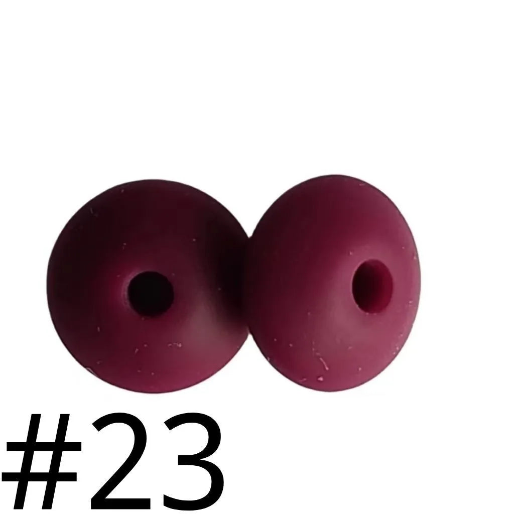 Silicone Lentil Beads 12mm