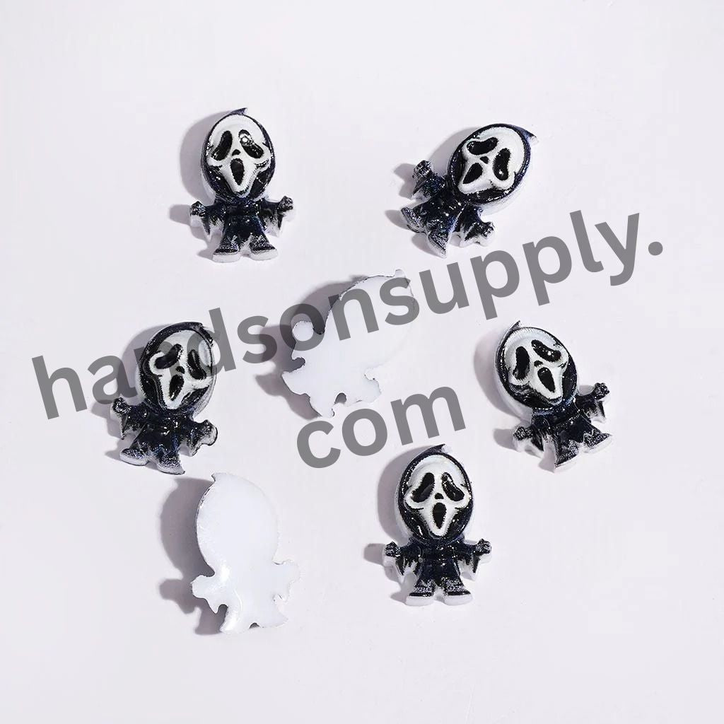 Trendy K-Pop Boy Group Portrait Design Bowtie Hollow Wreaths with Character Printed Round Acrylic Beads, Multi-Color Random Mix (Please Read Description)]