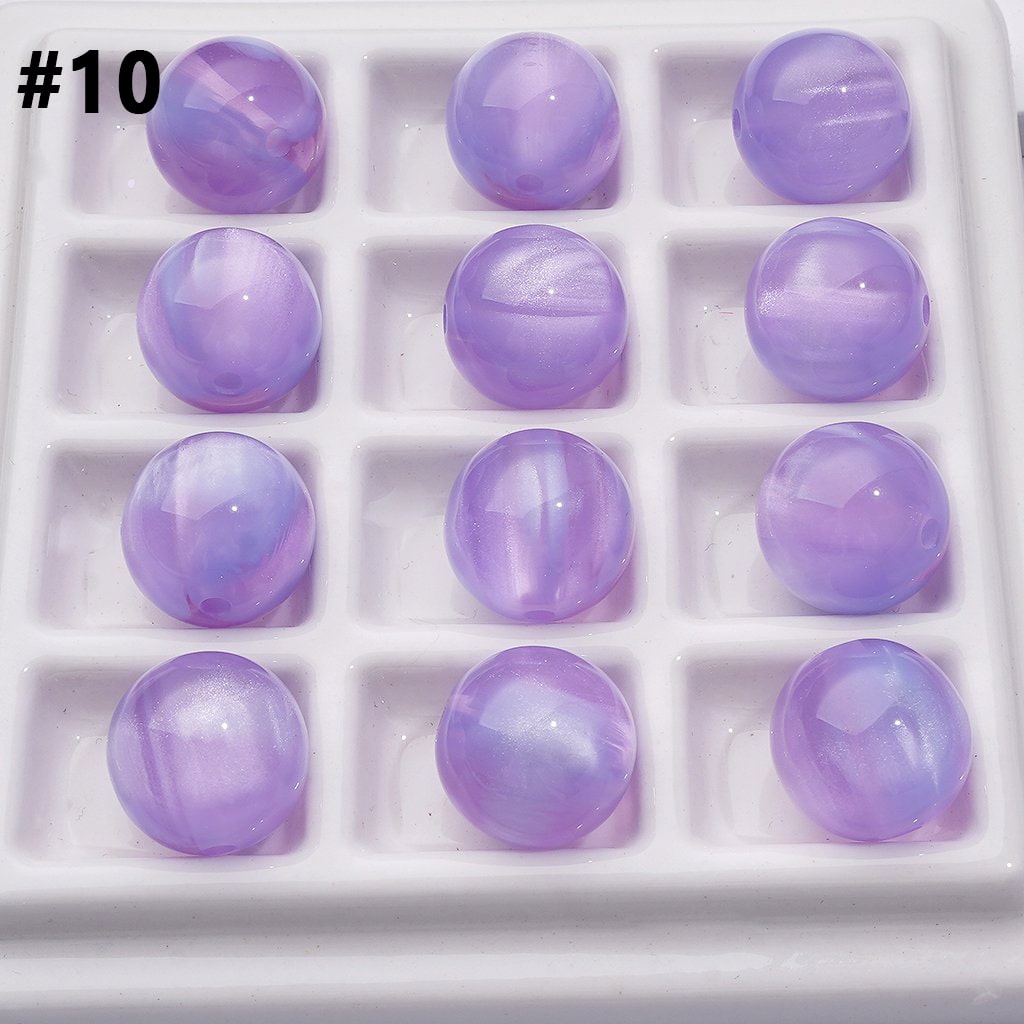 Cat Eye Acrylic Beads – 16MM Round Multicolor Laser Effect for Jewelry & Craft Projects