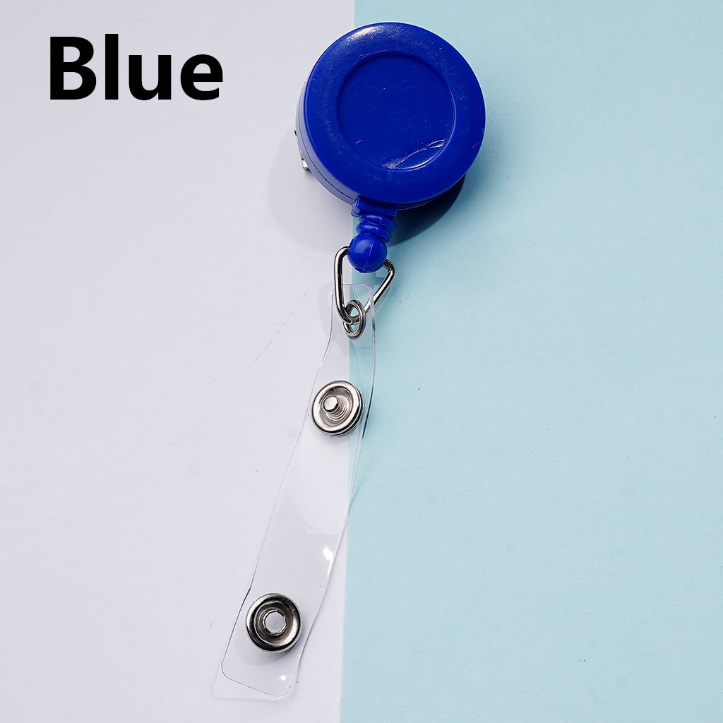 Retractable Back Badge Holder Reels with Rotating Crocodile Clip Creative Beaded