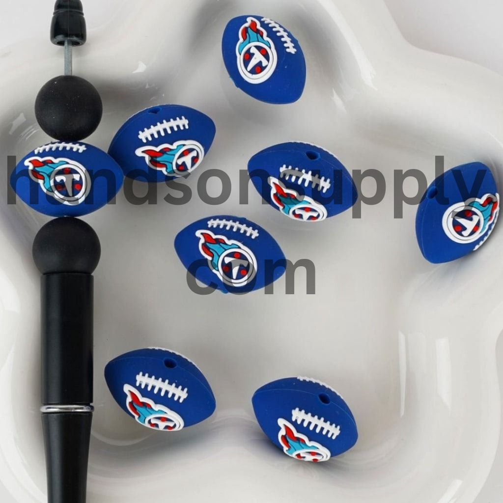 3D USA America Football Teams Silicone Focal Beads