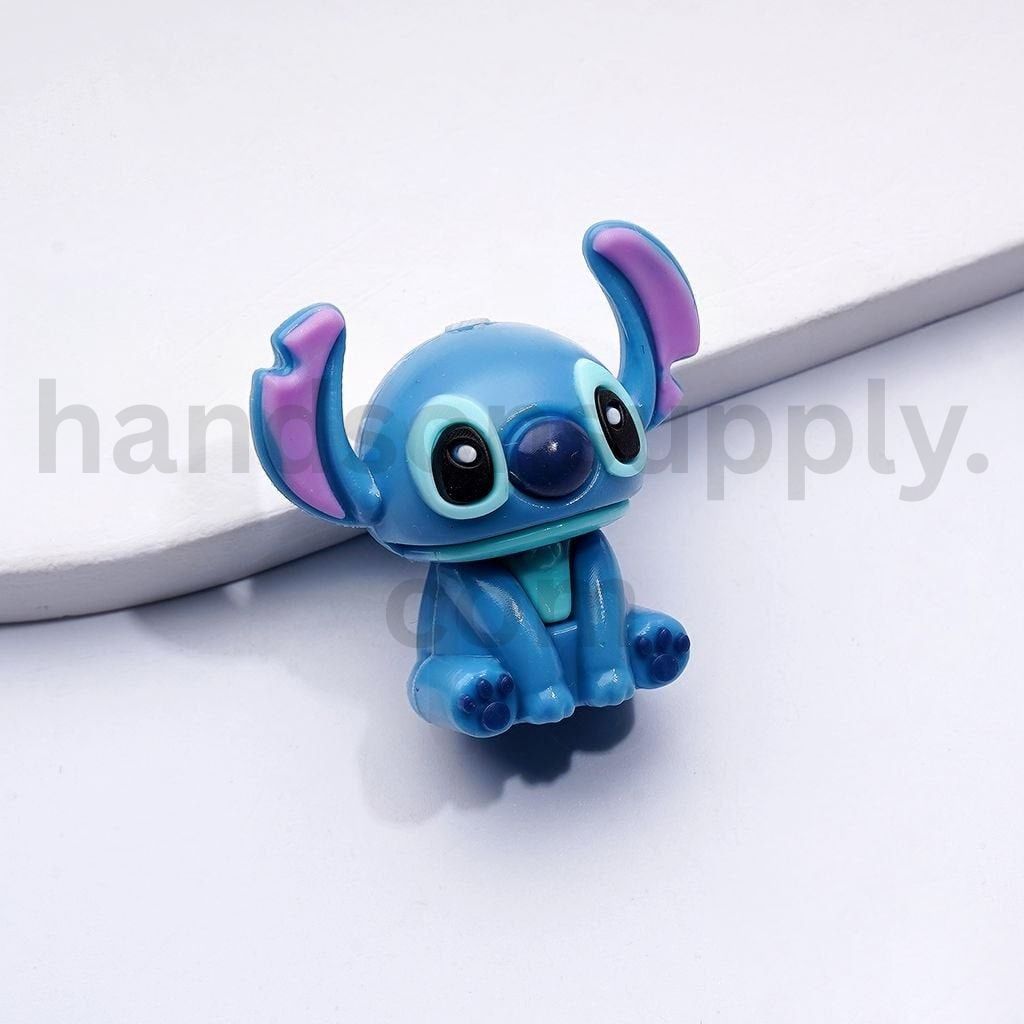 Blue and Purple Monster Classic Animation Cartoon Design Soft Rubber Beads 30*32MM, Random Mix