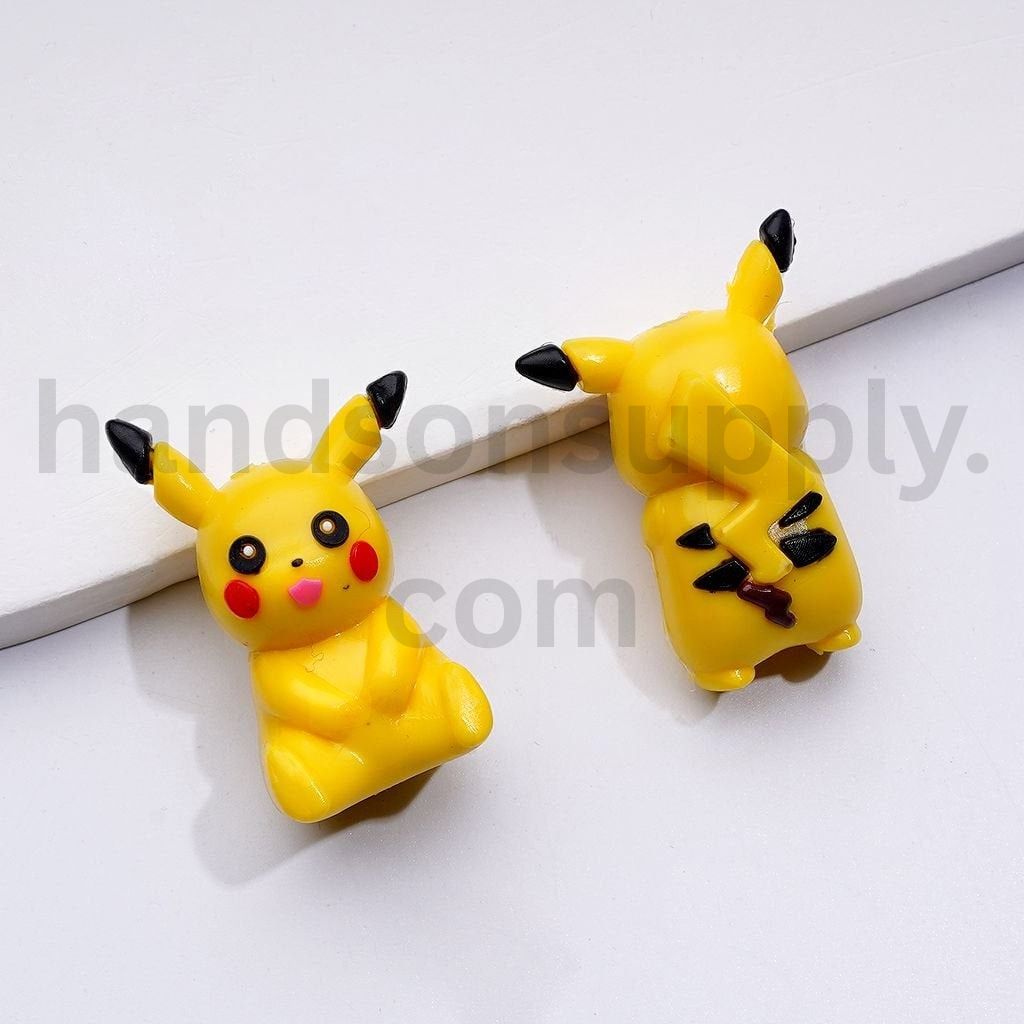 Vivid Small Monster-Inspired Small Monster Design in Yellow and Pink Soft Rubber Beads 36*26MM