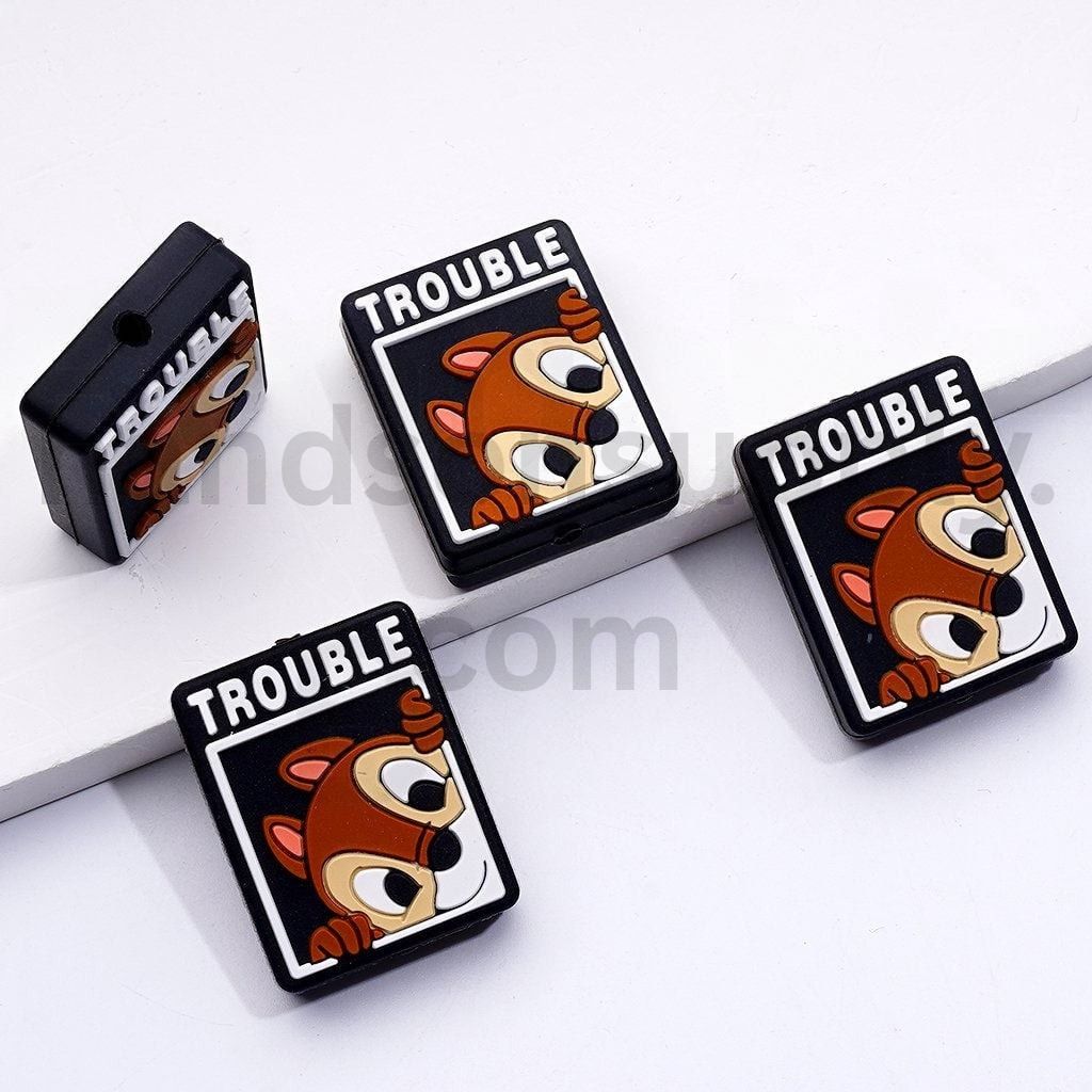 Chipmunks, Mickey, Woody & Buzz Toy Story Characters Cartoon Style Silicone Focal Beads