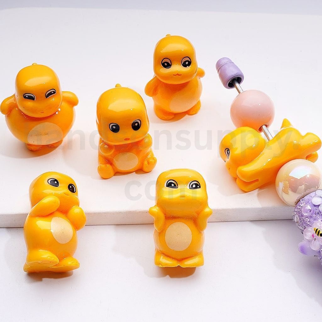 Cute Milk Dragon Character Nylon Style Pen Toppers & Jewelry Charms Acrylic Beads