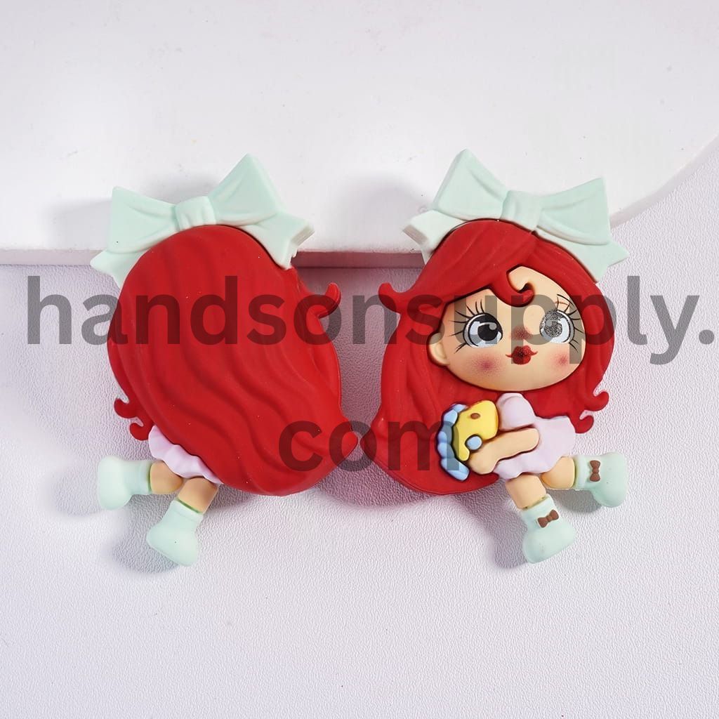 Soft PVC Rubber Princess Girl Figurine Beads Adorable Princess Series Holding Items