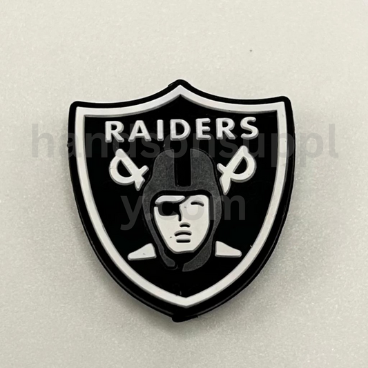 Raider Football Theme Sports Design Silicone Focal Beads