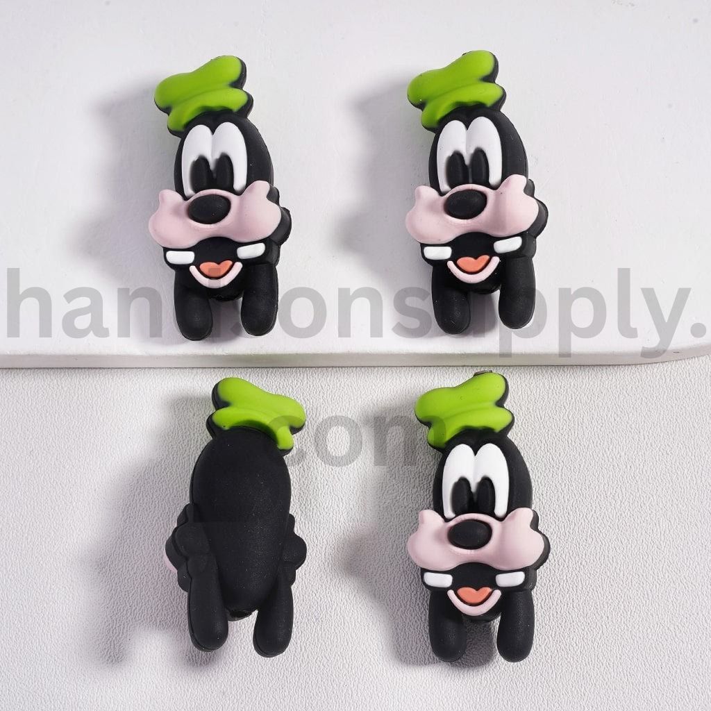 3D Cute Character Series Disney Goofy & Plut Dog Silicone Focal Beads