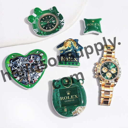 Luxury Royal Style Branded Fashion Watch Series Acrylic Beads and Pendants, Random Mix
